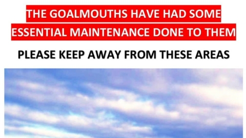KEEP AWAY FROM GOALMOUTHS