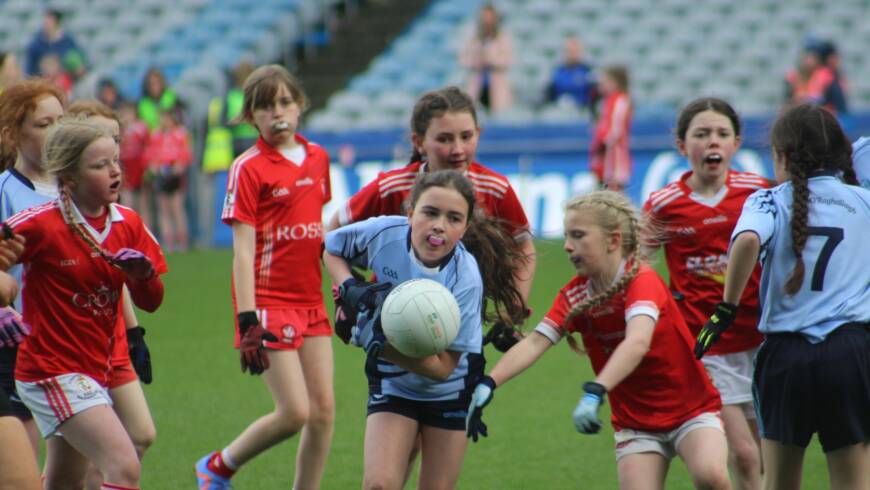 U10 Girls Win All FOUR games in Croke Park